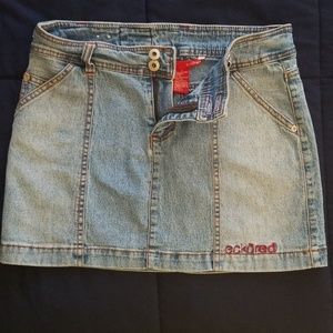 Eckored jeans skirt size 7 Vintage Denim Mini Skirt